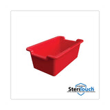 Deflecto Antimicrobial Rectangle Storage Bin, Red (DEF39510RED) Each