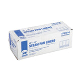 AmerCareRoyal Steam Pan Liners, With Twist Ties, 0.33, 0.25 Pan, 0.02 mil, 18" x 14", 250/Carton (RPPSPL1814) Case of 250