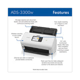 Brother ADS-3300W High-Speed Desktop Scanner, 600 dpi Optical Resolution, 60-sheet ADF (BRTADS3300W) Each