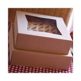 SCT® Kraft Window Bakery Boxes, 8 x 8 x 4, Brown, Paper, 150/Carton (SCH24053K) Case of 150