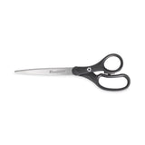 Westcott® KleenEarth Basic Plastic Handle Scissors, 9" Long, 4.25" Cut Length, Black Straight Handle (ACM15586) Each