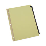 Universal® Deluxe Preprinted Simulated Leather Tab Dividers with Gold Printing, 31-Tab, 1 to 31, 11 x 8.5, Buff, 1 Set (UNV20822) Each