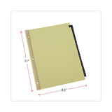 Universal® Deluxe Preprinted Simulated Leather Tab Dividers with Gold Printing, 31-Tab, 1 to 31, 11 x 8.5, Buff, 1 Set (UNV20822) Each