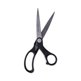 Universal® Stainless Steel Office Scissors, 8.5" Long, 3.75" Cut Length, Black Offset Handle (UNV92010) Each