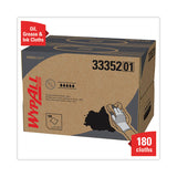 WypAll® Power Clean Oil, Grease and Ink Cloths, BRAG Box, 12.1 x 16.8, Blue, 180/Box (KCC33352) Box of 180