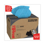 WypAll® Power Clean Oil, Grease and Ink Cloths, BRAG Box, 12.1 x 16.8, Blue, 180/Box (KCC33352) Box of 180