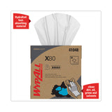 WypAll® X80 Cloths, HYDROKNIT, POP-UP Box, 8.34 x 16.8, White, 80/Box, 5 Boxes/Carton (KCC41048) 5 Boxes of 80
