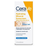 CeraVe® Hydrating Mineral Sunscreen Face Sheer Tint Sunscreen SPF30 Lotion 1.7 oz. Tube (1253467_EA) 1/EA