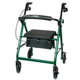 McKesson 4 Wheel Rollator Green Adjustable Height / Folding Aluminum Frame (1065265_EA) 1/EA
