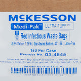 McKesson Biohazard Waste Bag Biohazard Symbol / Infectious Waste 45 to 55 gal. Red 40 X 55 Inch (185448_CS) 150/CS