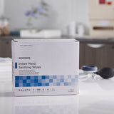 McKesson Hand Sanitizing Wipe 100 Count Ethyl Alcohol Wipe Individual Packet (1055597_BX) 100/BX