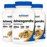 nutricost® Dietary Supplement Ashwagandha Root 600 mg Strength Capsule 120 Per Bottle (1270270_CS) 12/CS