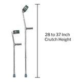 Mckesson Forearm Crutches Adult Steel Frame 300 lbs. Weight Capacity (1095260_CS) 6/CS