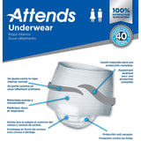 Attends® Care Unisex Adult Absorbent Underwear Pull On with Tear Away Seams Large Disposable Heavy Absorbency (771657_CS) 72/CS