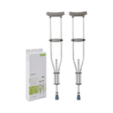 McKesson Underarm Crutches Youth / Adult / Tall Adult 4 Foot 6 Inch to 6 Foot 6 Inch User Height Aluminum Frame 300 lbs. Weight Capacity (1095263_BX) 1/BX