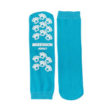 McKesson Terries™ Slipper Socks Unisex Adult Large Single Tread Single Patient Use Teal (334874_CS) 48/CS