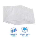 Boardwalk® Trash Bag 60 gal. White LLDPE 0.70 mil 38 X 58 Inch Star Seal Bottom Flat Pack (1190907_CS) 100/CS