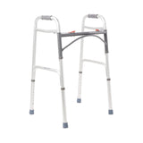 McKesson Dual Release Folding Walker Adjustable Height Aluminum Frame 350 lbs. Weight Capacity 32 to 39 Inch Height (1128907_EA) 1/EA