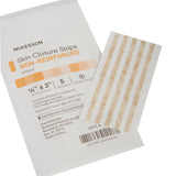McKesson Skin Closure Strip 1/8 X 3 Inch Nonwoven Material Flexible Strip Tan (876299_CS) 200/CS