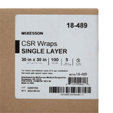 McKesson Sterilization Wrap Blue 30 X 30 Inch Single Layer Cellulose Steam / EO Gas (1156132_CS) 5/CS