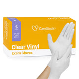 CareStock™ Exam Glove Small NonSterile Vinyl Standard Cuff Length Smooth Clear Not Rated (1230907_BX) 100/BX