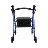 McKesson 4 Wheel Rollator Blue Adjustable Height / Folding Aluminum Frame (1065264_EA) 1/EA