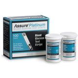Assure® Platinum Blood Glucose Test Strips 100 Strips per Pack (718283_CS) 600/CS