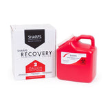 The Sharps Disposal By Mail System® PRO-TEC® Mailback Sharps Container Red Base 11 H X 6 W X 9 L Inch Vertical Entry 2 Gallon (566478_EA) 1/EA
