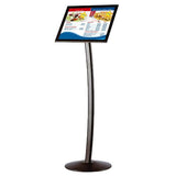 MT Displays Curved Sign Holder 8-1/2" x 11" Poster Size Black, Landscape & Portrait position (UCUMBB0581X2000) Each
