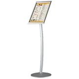 MT Displays Curved Sign Holder 8-1/2" x 11" Poster Size Silver, Landscape & Portrait position (UCUMBN0581X2000) Each