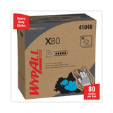 WypAll® X80 Cloths, HYDROKNIT, POP-UP Box, 8.34 x 16.8, White, 80/Box, 5 Boxes/Carton (KCC41048) 5 Boxes of 80