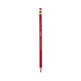 Prismacolor® Col-Erase Pencil with Eraser, 0.7 mm, 2B, Carmine Red Lead, Carmine Red Barrel, Dozen (SAN20045) Dozen