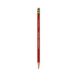 Ticonderoga® Erasable Colored Pencils, 2.6 mm, 2B, Carmine Red Lead, Carmine Red Barrel, Dozen (DIX14259) 1 Dozen