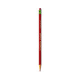 Ticonderoga® Erasable Colored Pencils, 2.6 mm, 2B, Carmine Red Lead, Carmine Red Barrel, 12/Pack (DIX142590002) Pack of 12