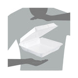 Dart® Insulated Foam Hinged Lid Containers, 1-Compartment, 9.3 x 9.5 x 3, White, 200/Pack, 2 Packs/Carton (DCC95HT1) Case of 200