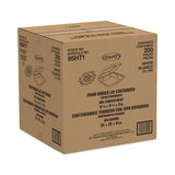 Dart® Insulated Foam Hinged Lid Containers, 1-Compartment, 9.3 x 9.5 x 3, White, 200/Pack, 2 Packs/Carton (DCC95HT1) Case of 200