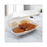 Dart® Insulated Foam Hinged Lid Containers, 3-Compartment. 7.9 x 8.4 x 3.3, White, 200/Carton (DCC85HT3) Case of 200
