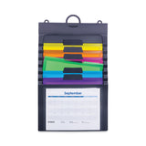 Smead™ Cascading Wall Organizer, 6 Sections, Letter Size, 14.25 x 24.25, Gray, Neon Green, Neon Orange, Neon Pink, Purple, Yellow (SMD92060) Each