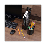 Universal® Recycled Big Pencil Cup, Plastic, 4.38" Diameter x 5.63"h, Black (UNV08108) Each