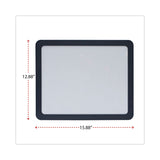 Universal® Recycled Cubicle Dry Erase Board, 15.88 x 12.88, White Surface, Charcoal Plastic Frame (UNV08165) Each