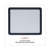 Universal® Recycled Cubicle Dry Erase Board, 15.88 x 12.88, White Surface, Charcoal Plastic Frame (UNV08165) Each