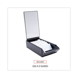 Universal® Business Card File, Holds 600 2 x 3.5 Cards, 4.25 x 8.25 x 2.5, Metal/Plastic, Black (UNV10601) Each