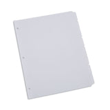 Universal® Deluxe Write-On/Erasable Tab Index, 8-Tab, 11 x 8.5, White, White Tabs, 1 Set (UNV20818) Each
