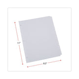 Universal® Deluxe Write-On/Erasable Tab Index, 8-Tab, 11 x 8.5, White, White Tabs, 1 Set (UNV20818) Each