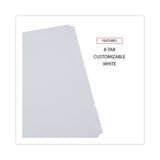 Universal® Deluxe Write-On/Erasable Tab Index, 8-Tab, 11 x 8.5, White, White Tabs, 1 Set (UNV20818) Each