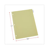 Universal® Insertable Tab Index, 8-Tab, 11 x 8.5, Buff, Clear Tabs, 24 Sets (UNV20841) Pack of 24
