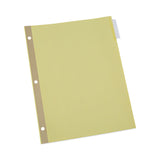 Universal® Deluxe Extended Insertable Tab Indexes, 5-Tab, 11 x 8.5, Buff, Clear Tabs, 24 Sets (UNV20861) Pack of 24