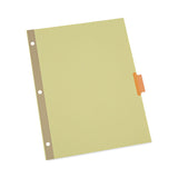 Universal® Deluxe Extended Insertable Tab Indexes, 8-Tab, 11 x 8.5, Buff, Assorted Tabs, 24 Sets (UNV20890) Pack of 24