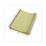 Universal® Deluxe Extended Insertable Tab Indexes, 8-Tab, 11 x 8.5, Buff, Clear Tabs, 24 Sets (UNV20891) Pack of 24