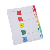 Universal® Deluxe Table of Contents Dividers for Printers, 5-Tab, 1 to 5; Table Of Contents, 11 x 8.5, White, 6 Sets (UNV24800) Pack of 6 Sets
